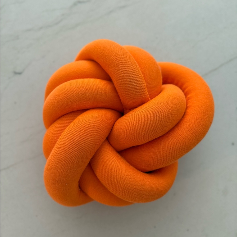 Orange Knot Pillow